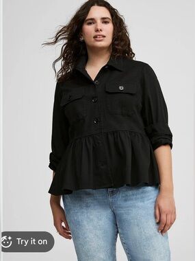 Torrid Peplum Utility Jacket